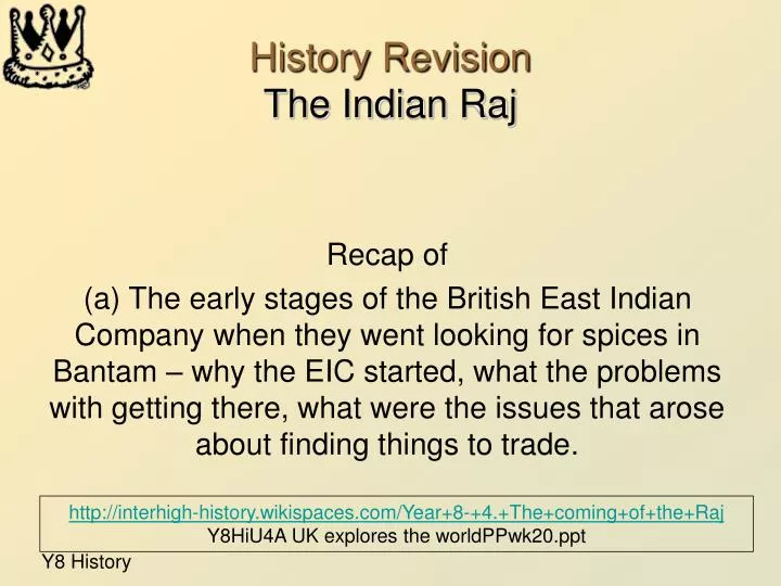 history revision the indian raj