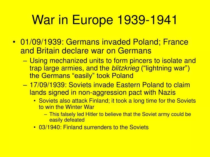 war in europe 1939 1941