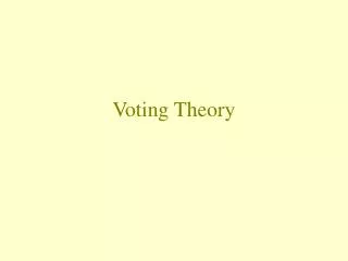 Voting Theory