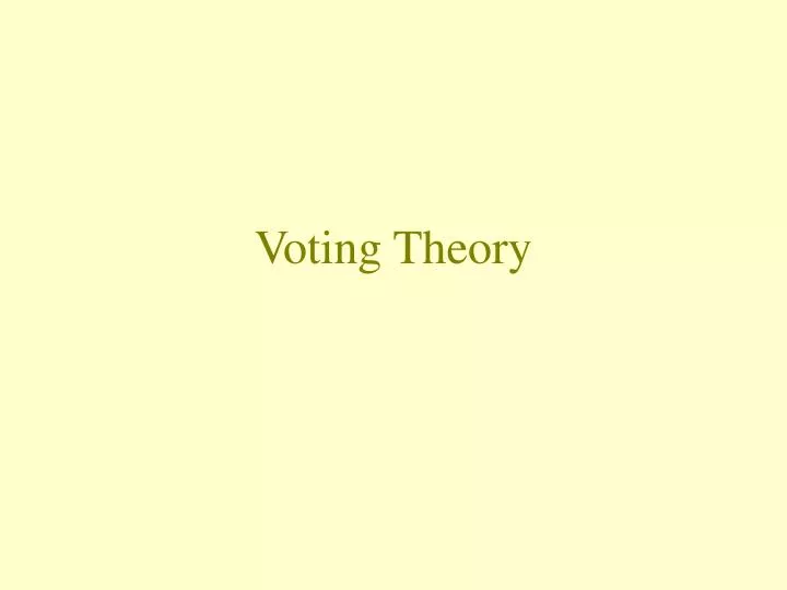 voting theory