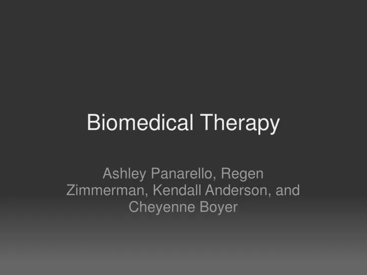 biomedical therapy
