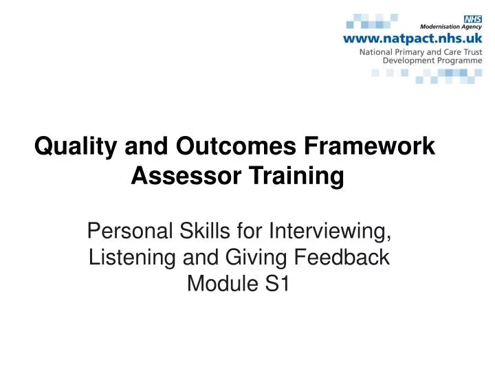 personal skills for interviewing listening and giving feedback module s1