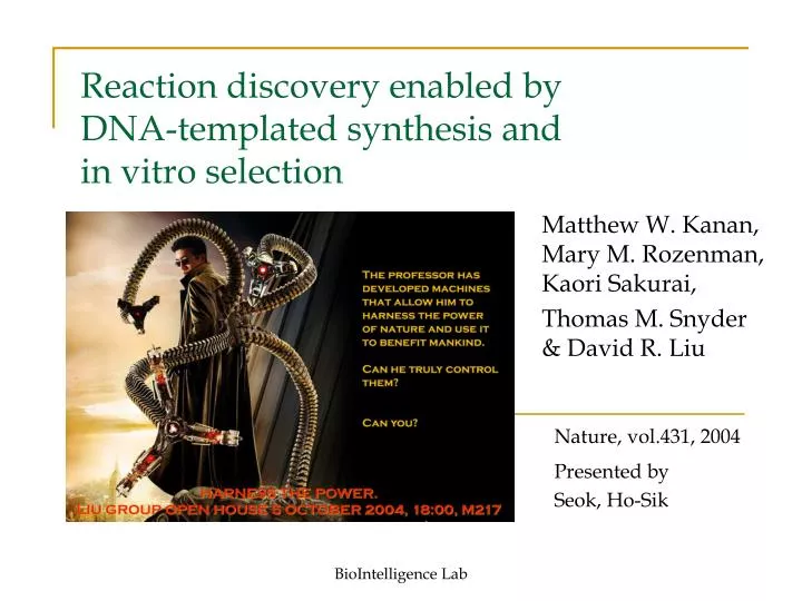 reaction discovery enabled by dna templated synthesis and in vitro selection