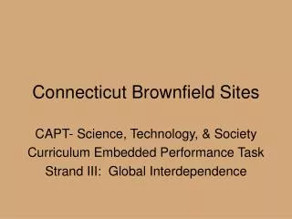Connecticut Brownfield Sites