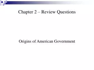 Chapter 2 – Review Questions