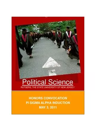 Political Science RUTGERS, THE STATE UNIVERSITY OF NEW JERSEY