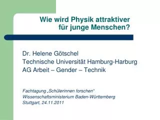 wie wird physik attraktiver f r junge menschen