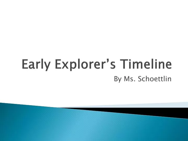 early explorer s timeline