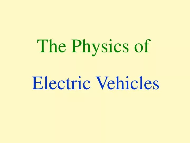 the physics of
