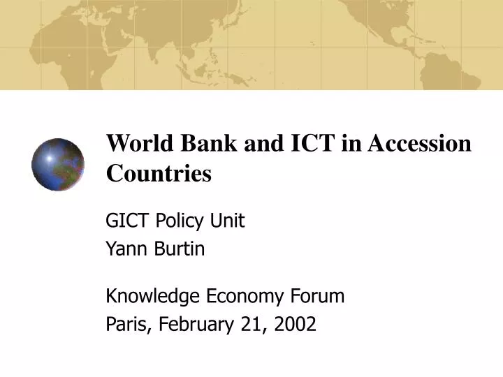 world bank and ict in accession countries