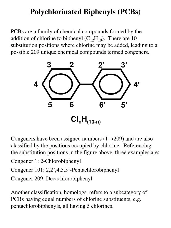 PPT - Polychlorinated Biphenyls (PCBs) PowerPoint Presentation, Free ...