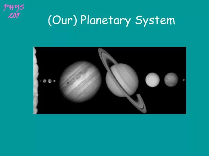 our planetary system