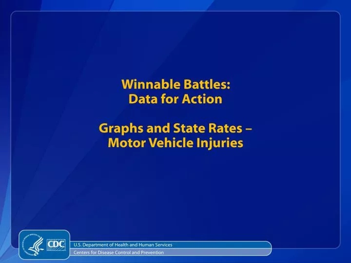 winnable battles data for action graphs and state rates motor vehicle injuries