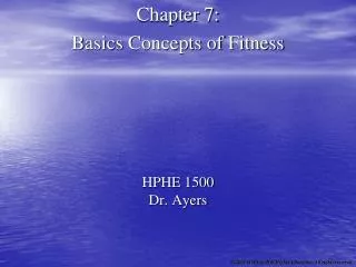 HPHE 1500 Dr. Ayers