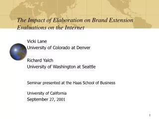 The Impact of Elaboration on Brand Extension Evaluations on the Internet