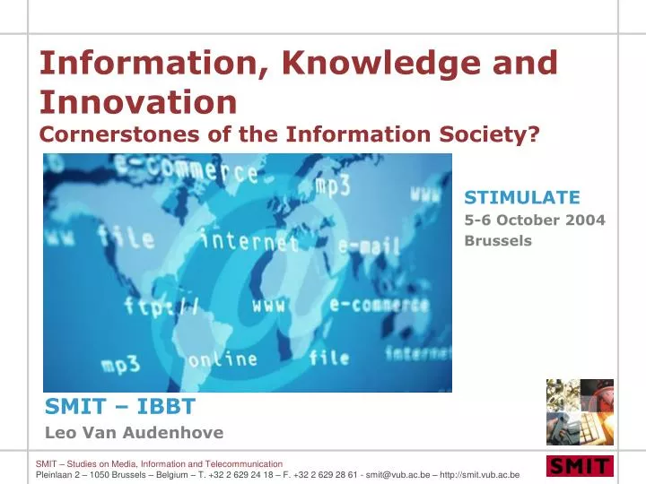 information knowledge and innovation cornerstones of the information society