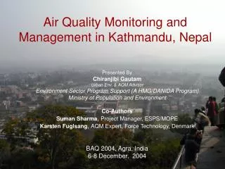 Air Quality Monitoring and Management in Kathmandu, Nepal
