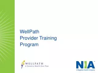 WellPath Provider Training Program