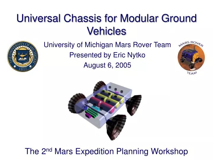 universal chassis for modular ground vehicles