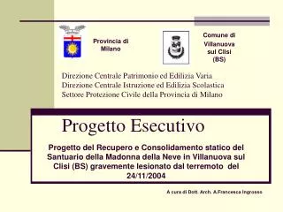 progetto esecutivo