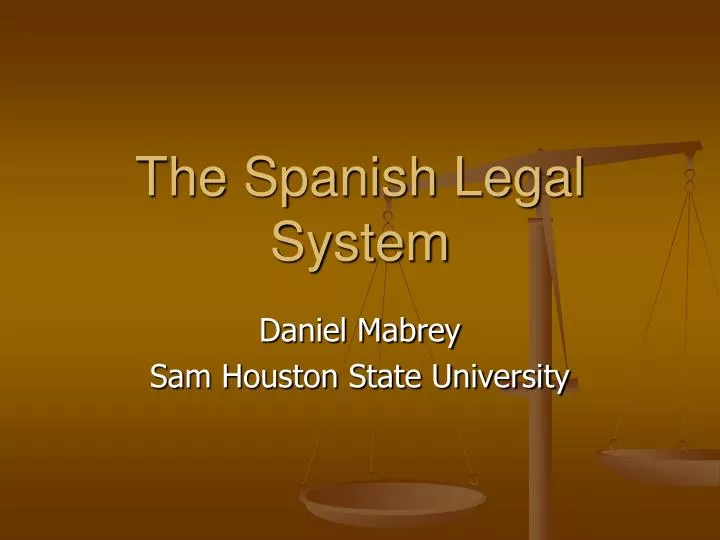 the spanish legal system
