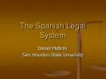 The Spanish Legal System - slide 1