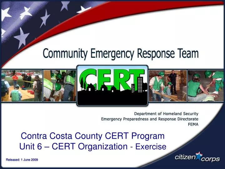 contra costa county cert program unit 6 cert organization exercise