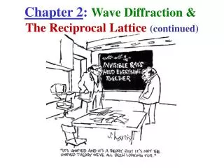 Chapter 2 : Wave Diffraction &amp; The Reciprocal Lattice (continued)