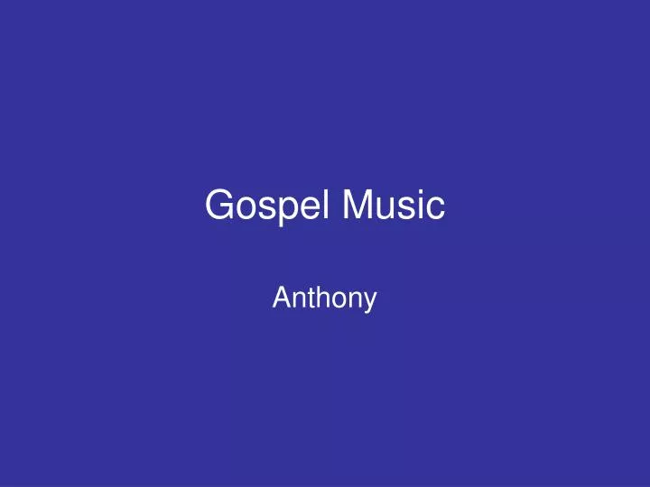 gospel music