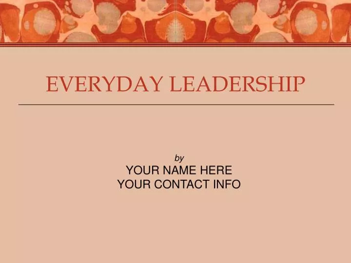 everyday leadership