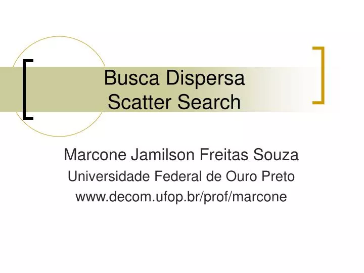 busca dispersa scatter search