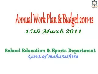 Annual Work Plan &amp; Budget 2011-12