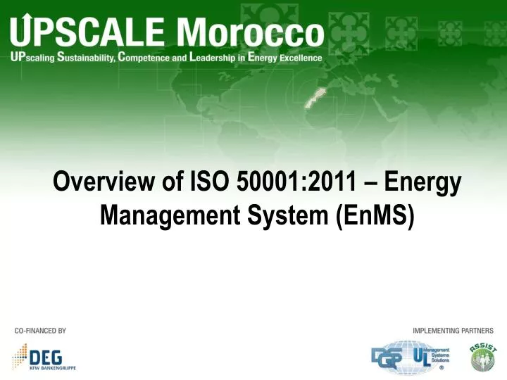 overview of iso 50001 2011 energy management system enms