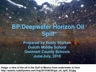 BP/Deepwater Horizon Oil Spill