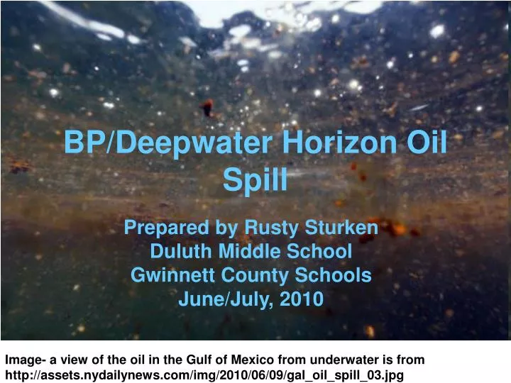 bp deepwater horizon oil spill