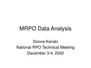 MRPO Data Analysis