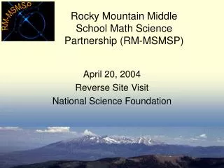 Rocky Mountain Middle School Math Science Partnership (RM-MSMSP)