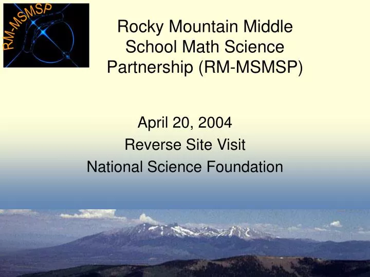 rocky mountain middle school math science partnership rm msmsp