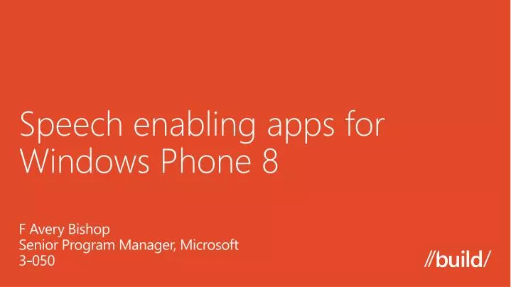 speech enabling a pps for windows phone 8