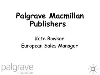 Palgrave Macmillan Publishers