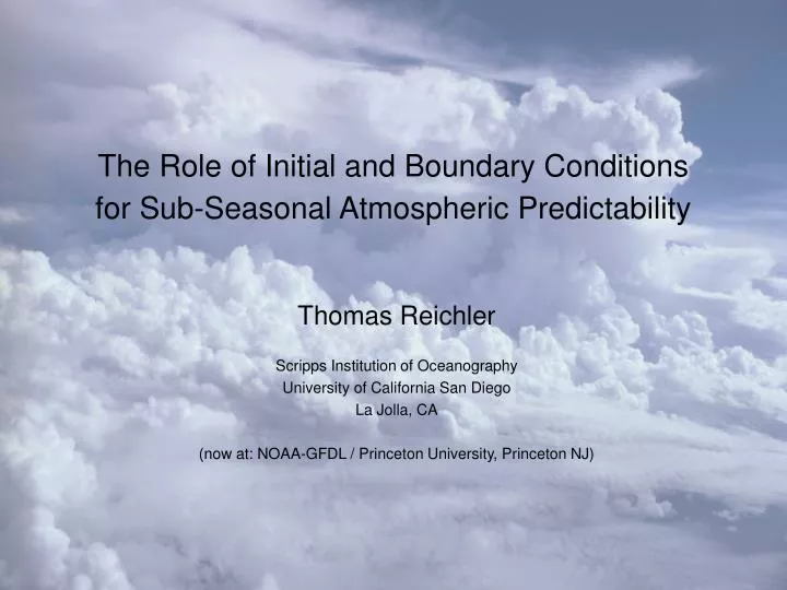 the role of initial and boundary conditions for sub seasonal atmospheric predictability