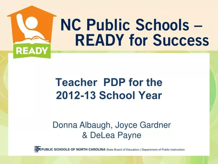 teacher pdp for the 2012 13 school year