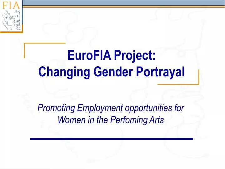 eurofia project changing gender portrayal