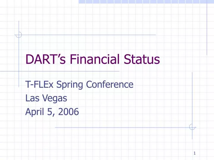 dart s financial status