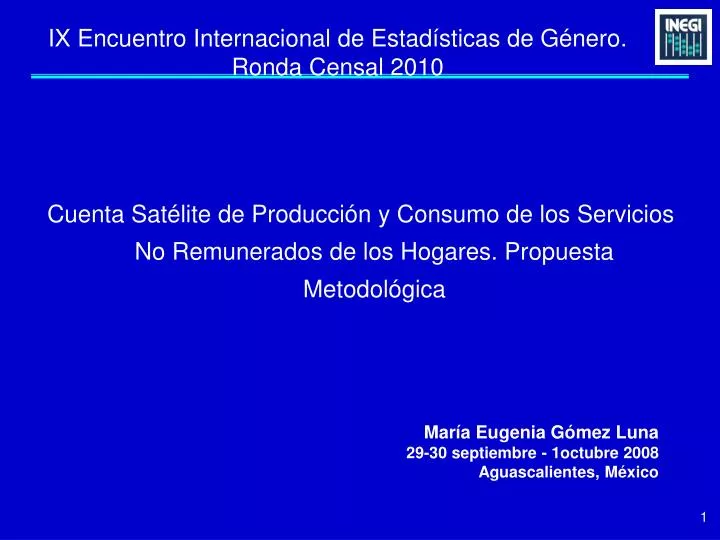 ix encuentro internacional de estad sticas de g nero ronda censal 2010