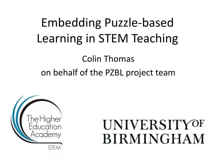 embedding puzzle based learning in stem teaching