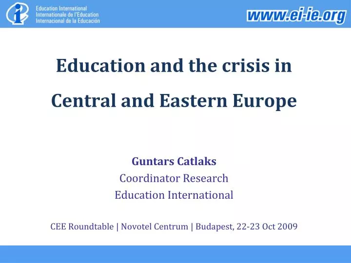 education and the crisis in central and eastern europe