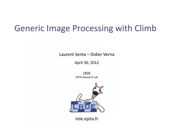 generic image processing with climb