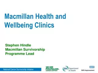 Macmillan Health and Wellbeing Clinics