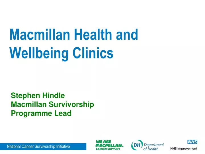 macmillan health and wellbeing clinics